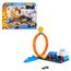 Hot Wheels City Super Polizeiwache-Spielset mit Spielzeug-Polizeiwagen im Maßstab 1:64 und anpassbarer Rennbahn mit Looping.