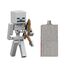 Minecraft Skelett-Actionfigur und Zubehör-Set, Spielzeug zum Sammeln mit Bauteil, maßstabsgetreu, ca. 8 cm groß