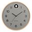 Karlsson Natural Cuckoo Analoge Uhr Rund Grau, Farbe: Grau