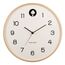 Karlsson Natural Cuckoo Analoge Uhr Rund Weiß, Farbe: Weiß