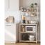 Vasagle KKS019W09 Bäckerei-Regal Holz Weiß, Beige, 2 image
