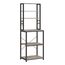 Vasagle KKS024B02 Regal Regalboden Freistehend Partikelbord, Stahl Schwarz, Grau