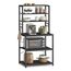 Vasagle KKS024B22 Bäckerei-Regal Partikelbord, Stahl Schwarz, Grau, Anthrazit