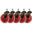 LC-Power LC-CASTERS-7BR-SPEED Büro- & Computerstuhl-Teil Rot Kunststoff, Gummi Lenkrolle, 3 image