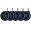 LC-Power LC-CASTERS-8BDB-DRIFT Büro- & Computerstuhl-Teil Schwarz, Blau Kunststoff, Gummi Lenkrolle, Farbe: Schwarz, Blau, 2 image