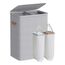 Songmics LCB813G01 Wäschekorb 170 l Rechteckig Glasfaser, Kunststoff, Polyester, Polypropylen (PP) Grau