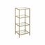 Vasagle LGT28G Regal Regal für Leitern Freistehend Glas, Stahl Gold
