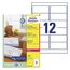 Avery LR7177-100 selbstklebendes Etikett Rechteck Weiß 1200 Stück(e)