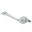 DeLOCK 85850 USB Kabel USB 2.0 0,98 m USB A USB C/Micro-USB B/Lightning Silber, Weiß