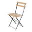 Esschert Design MF043 Gartenstuhl Terrasse Harter Sitz Harte Rückenlehne Holz, Stahl Grün, Holz