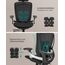 Songmics OBN068B01 Büro- & Computerstuhl Gepolsterter Sitz Netz-Rückenlehne, 3 image