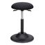 Songmics OSC01BK Sattelstuhl Gepolsterter Sitz Schwarz, Grau Schaum, Polyester, Polypropylen, Stahl Schwarz Stahl 1 Stück(e)