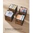 Songmics RFB126B01 Aufbewahrungsbox Quadratisch Karton, Vliesstoff (TNT), Oxford Schwarz, Braun, Rostfarbe, 7 image