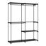 Songmics RYG025B02 Schlafzimmer-Schrank 2 Regale Schwarz Garderobe