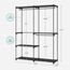 Songmics RYG025B02 Schlafzimmer-Schrank 2 Regale Schwarz Garderobe, 7 image