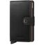 Secrid Miniwallet Briefttasche Schwarz, Braun Echtes Leder