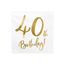 PartyDeco SP33-77-40-008 Papierserviette Papier Weiß, Gold 20 Stück(e)