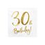PartyDeco SP33-77-30-008 Papierserviette Papier Weiß, Gold 20 Stück(e)