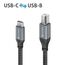 sonero SPC-U020-010 USB Kabel USB 2.0 1 m USB C USB B 0,48 Gbit/s Schwarz, Grau, Farbe: Schwarz, Grau, Länge: 1 m, 2 image