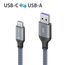 sonero SPC-U110-020 USB Kabel USB 2.0 2 m USB C USB A 0,48 Gbit/s Blau, Grau, 2 image
