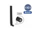 DeLOCK 5G LTE Antenne SMA Stecker -0,5 - 2,3 dBi omnidirektional mit Kippgelenk schwarz