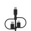 Belkin BOOST CHARGE USB Kabel 1 m USB A USB C/Micro-USB B/Lightning Schwarz