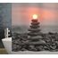 Diaqua Zen Duschvorhang Polypropylen (PP), Kunststoff, Polyester Silber