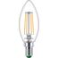 Philips Filament-Kerzenlampe, klar 40W B35 E14 x2