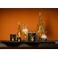 G. Wurm 10032914 Kerzenständer Glas Gold, Schwarz, Farbe: Gold, Schwarz