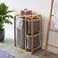 Lumaland 12202 Wäschekorb 60 l Rechteckig Bambus, Baumwolle, Holz Bambus, Grau