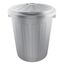 keeeper 1021416000000 Mülleimer 50 l Rund Kunststoff Silber