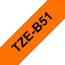 Brother TZE-B51 Etiketten erstellendes Band Schwarz auf leuchtend Orange