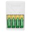 Varta Akku Ladegerät, inkl. 4X AA 2100mAh, Batterieladegerät für wiederaufladbare Batterien, lädt 2 oder 4 AA/AAA gleichzeitig, Plug Charger, weiß