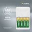 Varta Akku Ladegerät, inkl. 4X AA 2100mAh, Batterieladegerät für wiederaufladbare Batterien, lädt 2 oder 4 AA/AAA gleichzeitig, Plug Charger, weiß, 5 image