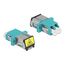 DeLOCK LWL Kupplung mit Laserschutzklappe LC Duplex Buchse zu LC Duplex Buchse Multimode aqua