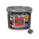 Simba Toys Blox - 100 4er Bausteine grau - kompatibel mit bekannten Spielsteinen, Farbe: Grau