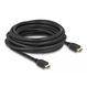 DeLOCK High Speed HDMI Kabel 48 Gbps 8K 60 Hz schwarz 7 m, Farbe: Schwarz, Länge: 7 m