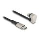 DeLOCK USB 2.0 Kabel USB Type-C Stecker zu Stecker 180° gewinkelt 1 m PD 3.0 60 W, Farbe: Schwarz, Länge: 1 m