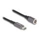 DeLOCK Notebook Ladekabel USB Type-C Stecker zu magnetischem 8 Pin Konnektor 1,8 m, Farbe: Anthrazit, Schwarz, Länge: 1,8 m