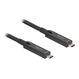 DeLOCK 84257 USB Kabel USB 3.2 Gen 2 (3.1 Gen 2) 10 m USB C 10 Gbit/s 60 W Schwarz, Farbe: Schwarz, Länge: 10 m
