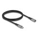 DeLOCK 81201 USB Kabel USB4 Gen 2x2 1 m USB C 40 Gbit/s 240 W Schwarz, Grau, Farbe: Schwarz, Grau, Länge: 1 m