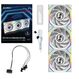 Lian Li UNI FAN SL Wireless LCD 120 Reverse Blade Computergehäuse Ventilator 12 cm Weiß 3 Stück(e), Farbe: Weiß