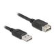 DeLOCK 81515 USB Kabel USB 2.0 5 m USB A 0,48 Gbit/s Schwarz, Farbe: Schwarz, Länge: 5 m