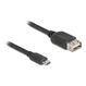 DeLOCK 81521 USB Kabel USB 2.0 5 m Micro-USB B USB A 0,48 Gbit/s Schwarz, Farbe: Schwarz, Länge: 5 m