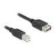 DeLOCK 81529 USB Kabel USB 2.0 0,5 m USB B USB A 0,48 Gbit/s Schwarz, Farbe: Schwarz, Länge: 0,5 m