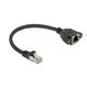 DeLOCK 90773 Netzwerkkabel Schwarz 0,25 m Cat6a S/FTP (S-STP) Rund, Farbe: Schwarz, Länge: 0,25 m