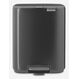 Brabantia Bo 7 l Rechteckig Stahl Schwarz, Farbe: Schwarz