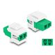 DeLOCK 87066 Keystone-Modul, Farbe: Grün, Weiß