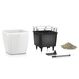 LECHUZA Quadro LS 21 Drinnen Topfpflanzer Freistehend Polypropylen (PP) Anthrazit, Metallisch, Farbe: Anthrazit, Metallisch