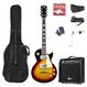 MAX Music GigKitSB E-Gitarre Klassisch 6 Saiten Schwarz, Braun, Farbe: Schwarz, Braun
